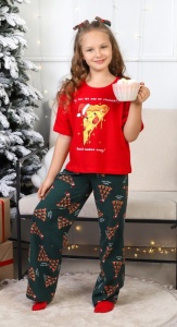 Костюм дев. (футб+брюки) Пиццайоло-1  рост 164 (ЧЗ)