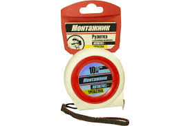 Рулетка 10мх25мм автостоп-трещотка "Монтажник"