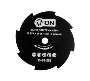 Диск д/триммера 8 зубьев, 255х25,4 мм 15-01-206 