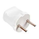 Вилка штепсельная А 113 белая/чёрная 6А