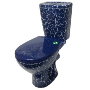 Унитаз-компакт Соло гор. вып. 2 реж. Синий кракелюр