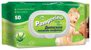 Салфетки влажные №50 Pamperino по 26 шт
