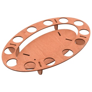 Подставка для кулича и яиц Овал 30х18,5х4см Мультидом