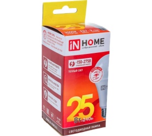 Лампа LED-А65(70)-VC 25Вт 3000К Е27 IN HOME