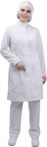 Халат жен., Апрелия  ХАССП цв.белый, дл.рук. р.60/62 170-176(ЧЗ) 