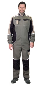 Куртка СИРИУС-Каспий оликовый/черн/песоч. (тк.Родос) р.96-100/182-188(ЧЗ)