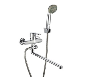 Смеситель для ванны ПСМ ЛЮКС рычажный L - образный излив 35 см. 