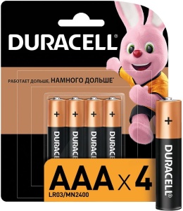 Батарейка DURACELL Basic ААА мизинчиковая 4штуки
