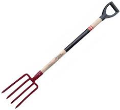 Вилы копальные 4-х рогие с дерев. черенком и V-ручкой