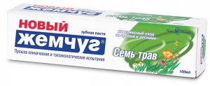 Зубная паста Жемчуг-новый Семь трав 100мл 