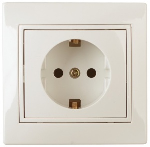 Розетка Intro Plano с/п 1пол 16А з/к слоновая кость 1-202-02 