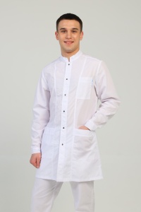 Халат мед. мужской ХМ.482, белый,  р.44/46  182/188 (ЧЗ)