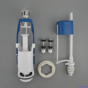 Арматура д/бачка бок. подв. кнопка хром 2-х ур 