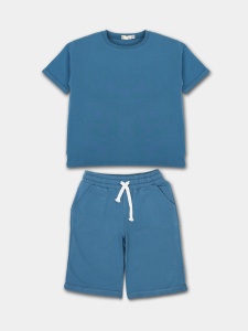 Комплект мал. (футб+шорты)  OP1947 рост 134 (ЧЗ)