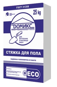 Смесь для устройства полов Стяжка для пола 25 кг Домикс (48)