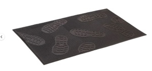 Коврик придверный 45*75см ЧЕРНЫЙ Следы SUNSTER