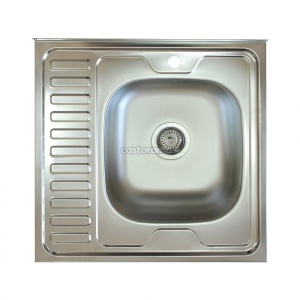 Мойка накладная 60*60 правая 0,5х15