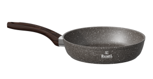 Сковорода с антипригарным покрытием 200 мм ТМ RASHEL литая с инд/дном, коричневый гранит 1/12