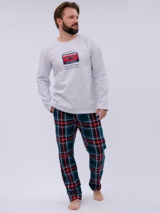 Пижама муж. (дж+брюки) Диско 2 начес р.50 (ЧЗ)