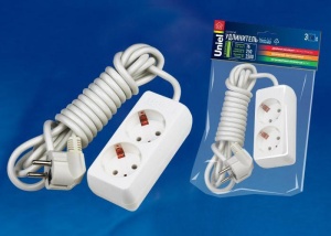 Удлинитель S-GCD2-3 Uniel Стандарт з/к,2гн,3м 02885