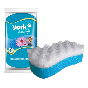 Губка банная 16,4см массажная Бабочка YORK 1/20