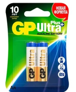 Батарейка GP ultra plus 15AUP-2CR2 AA пальчиковая 2штуки 