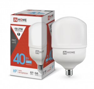 Лампа LED-HP-PRO 40Вт Е27/Е40 6500К IN HOME