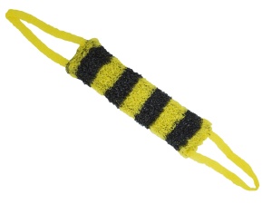 Мочалка банная вязаная 42см Мохнатый шмель жесткая 1/25