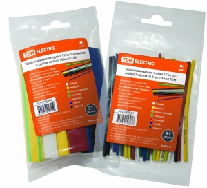 Термоусаживаемая трубка ТУТнг набор 20/10(7цв по 3шт 100мм)