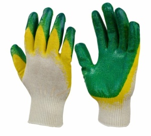 Перчатки ПЕР 036 х/б с латексом, 2-й облив (1/10/400)
