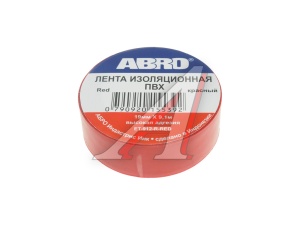 Изолента ПВХ АБРО красная 19ммх9,1м ЕТ-912