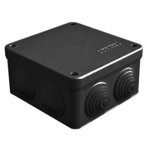 Коробка ПП 110045 о/у черная разв 105х105х56 7вых на винтах