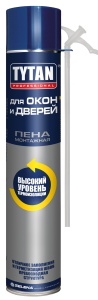 Пена монтажная бытовая окна и двери всесезонная 1000/750мл Титан (12) 