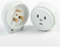 Разъем РШ/ВШ 32А/250В о/у 3х контактный белый 6шт