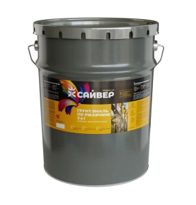 Грунт-эмаль по ржавчине 3 в 1 белая матовая 20кг 