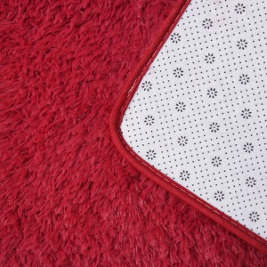 Коврик для ванной комнаты,полиэстер 50х80 см ПУШИСТИК бордовый