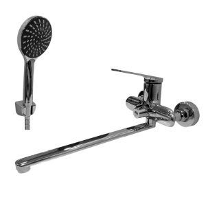 Смеситель д/ванны MEGABREEZE КС-333-002 рыч., изл. 35см, длин. 