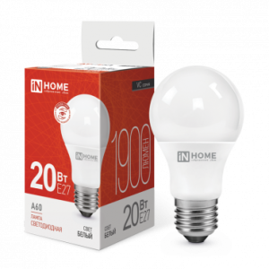 Лампа  LED-А60,65-VC 20Вт 4000К Е27 IN HOME