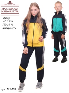 Костюм спорт. дет. 213-278 р.34/140 Ч/З