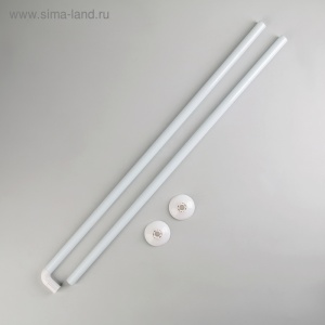 Карниз для ванной усиленный 80*80 см металлический, цвет белый