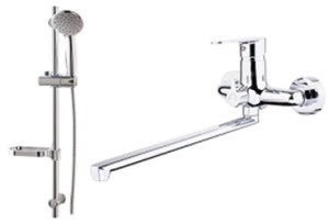 Смеситель для ванны RUSANT рычажный, L- образный излив, 35см