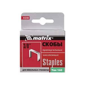 Скобы для мебельного степлера тип 53 10мм заостренные 1000шт MATRIX