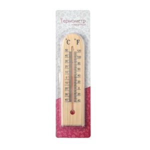 Термометр комнатный деревянный мод.С-1102 -40+50°C 1/36