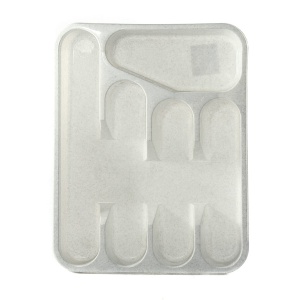 Лоток для столовых приборов, белый М-пластика