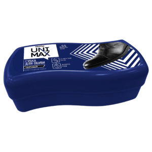 Губка UNIMAX волна для обуви из гладкой кожи SALTON черная 