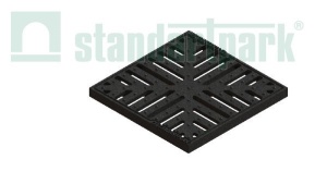 Решетка водоприемная Basic РВ-28.28 чугунная "снежинка"  3334  21