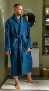 Халат муж. махра на запах Комфорт-4 р.56 (ЧЗ)