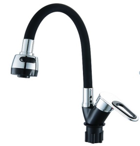 Смеситель для кухни  AQUATTRO рычажный гибкий излив 24 см.