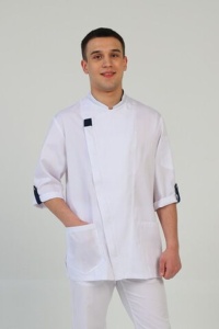 Куртка мужская КМ.701, цв.белый р.52/54, 170/176(ЧЗ) 