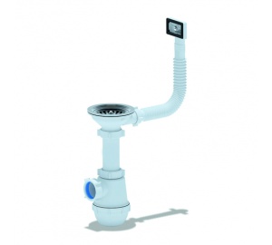 Сифон д/кухни АНИ Грот 3 1/2 х40 с гофрир. прямоуг перел